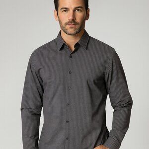 Michael Kors Mens slim fit button down dress shirt Sz S